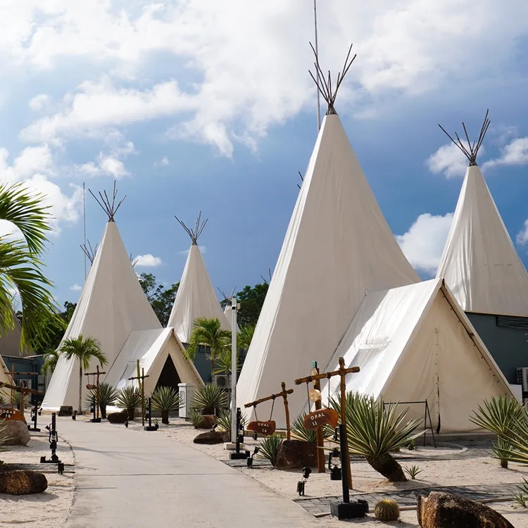 Grote dubbele schilderachtige Indiase Anda Straw Hat Tent