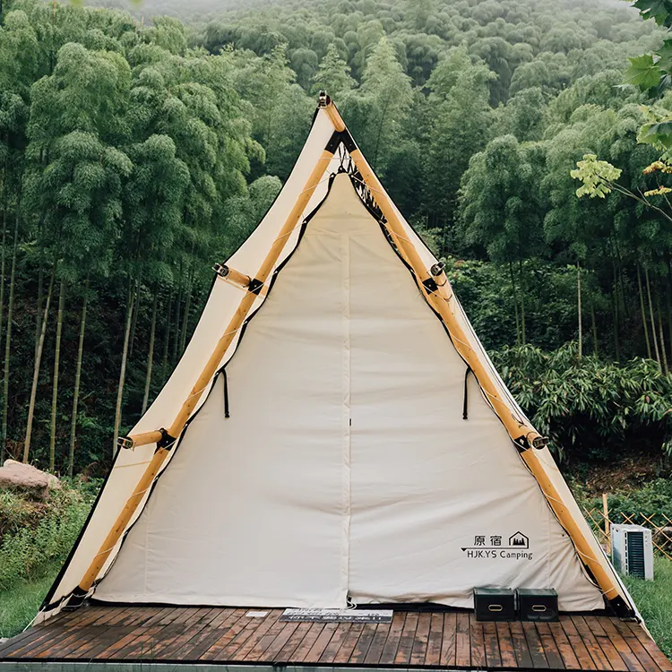 Romantische bruiloft camping driehoek tent